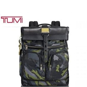 tumi alpha bravo london roll top backpack green camo 232388gc 1